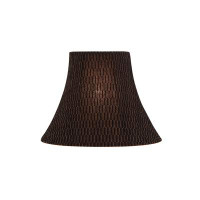 Darby Home Co 9.5" H Faux silk fabric Bell Lamp shade ( Spider ) in Black/Beige
