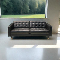 Hokku Designs 80.28" Black Modular Sofa cushion couch