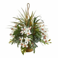 Charlton Home Artificial Flowering Plant in Planter