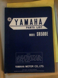 1978 Yamaha SR500E Parts List