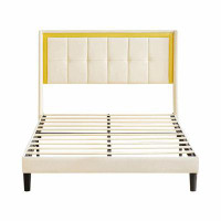 George Oliver Queen Size Upholstered Bed With Headboard