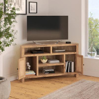 Loon Peak Jamian Creek 52 Inch Corner TV Stand For Tvs Up To 55 Inches