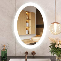 Latitude Run® Miroir ovale à DEL avec anti-buée, à intensité variable et à luminosité réglable