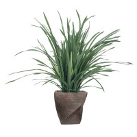 Vintage Home 45.5"H Vintage Real Touch Lemon Grass , Indoor/ Outdoor, In  Rounded Pot With Rope Basket ( 30X30x36"H )