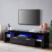 Manman TV Stand With LED Remote Control Lights