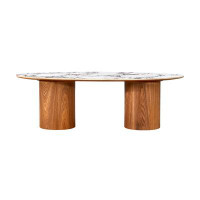 Joss & Main Jerold Ceramic Oval Coffee Table