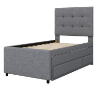 Darby Home Co Adelfina Twin Size Upholstered Platform Bed
