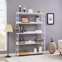 Latitude Run® Chantila 5-Tier Home Office Bookcase with Metal Frame