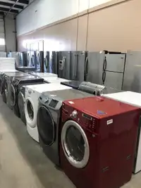 This WEEK 10am - 5pm CLEAROUT on Washers $390 to $650 - Dryers $200 to $250 - Stacker W/D Sets  $750 @ 9263 -50 St