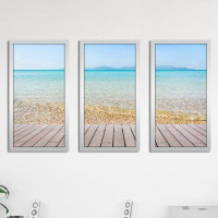 Made in Canada - Picture Perfect International "Coastal Craze" 3 Piece Framed Painting Print Set