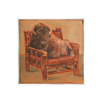 Stupell Industries Bison Lounging in Chair Wall Plaque Art by Ethan Harper