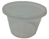 Clear 16 oz. 4.55 x 3.1'' Microwaveable Soup Container with Lid