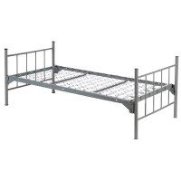 Isabelle & Max™ Naugle Genuine Military Round Tube Non-adjustable Bunk-able Grey Bed