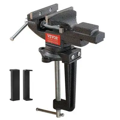 2-in-1 Bench Vise:Our table vise boasts exceptional stability effectively reducing any shaking or lo...
