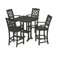 POLYWOOD® Martha Stewart Square 4 - Person 37.5'' L Outdoor Restaurant Standing Height Table Set
