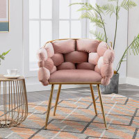 Mercer41 Luxury simple leisure velvet single sofa chair bedroom