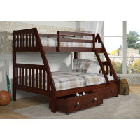 Harriet Bee Belford Twin Over Full Bunk Bed with Drawers