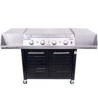 Charbroil Char-Broil Vibe 535 Liquid Propane Gas Grill & Griddle Combo Cabinet, Black