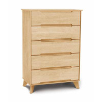 Copeland Furniture Linn 5 Drawer Wide Dresser - Bright Oak Finish