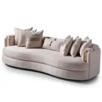 Michael Amini Carmela 102'' Square Arm Curved Sofa