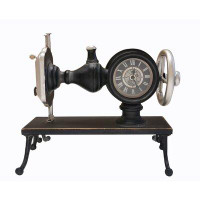 Williston Forge Antique Sewing Machine Table Clock