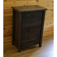 Millwood Pines Bechtold Timber Peg 5 Drawer Chest