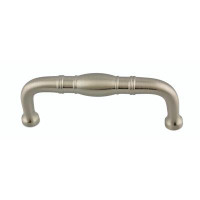 D. Lawless Hardware 3" Solid Brass Lathe Turned Pull Satin Nickel