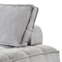 Latitude Run® Modern style upholstered sofa chair with backrest for bedroom and living room