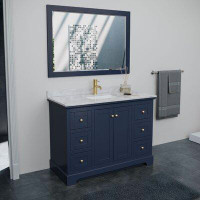 Wyndham Collection Ensemble de meuble-lavabo simple 48 po avec miroir Avery