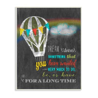 Stupell Industries 'Dream Definition with Hot Air Balloon' by Longfellow Designs - Textual Art Print on Canvas