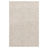 17 Stories Abstract Handmade Tufted Area Rug in Beige
