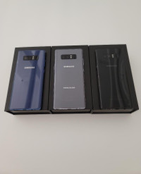 Samsung Galaxy Note 8 Note 9 UNLOCKED new condition with 1 Year warranty includes all accessories CANADIAN MODEL