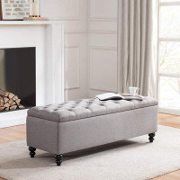 Darby Home Co Aafke Upholstered Flip Top Storage Bench