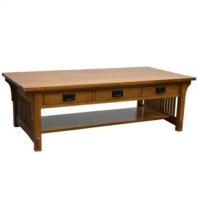 Wildon Home® Mission Crofter Style 6 Drawer Coffee Table