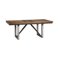 Hokku Designs Spring Creek Dining Table With Extension Leaf Natural Walnut