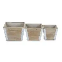 Rosalind Wheeler Makenzie 3 - Piece Wood Planter Box Set