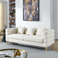 Mercer41 81 Inch Oversized 3 Seater Sectional Sofa with 3 Pillows