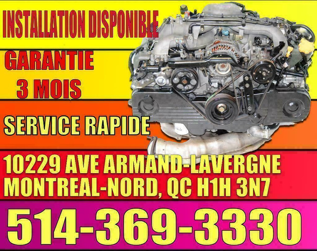 Moteur Subaru Legacy, Forester, Impreza, Outback EJ20 EJ252 EJ253 EJ25 06 07 08 09 10 11 12 in Engine & Engine Parts in City of Montréal - Image 2
