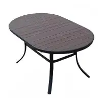 Wildon Home® Plastic wood patio table and chair combination