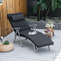 Lounge Chair 53.9" x 25" x 39.6" Black