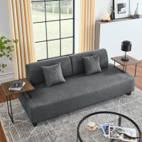 Latitude Run® 3 Seat Sofa with Two End Tables and Two Pillows, Removable Back and Armrest