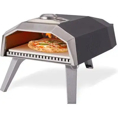 Hike Crew Hike Crew Stainless Steel Freestanding Pizza Oven in Silver