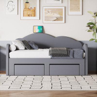 Latitude Run® Upholstered daybed with Cloud-Shaped Backrest