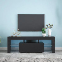Orren Ellis TV Cabinet Medium Density Fiberboard Media Storage Space Shelf