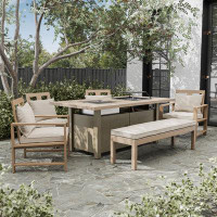 greemotion Wailey 6 - Person Complete Patio Set with Cushions
