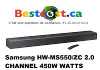 Barre de Son 2 Canaux 450W HW-MS550/ZC Samsung - ON EXPÉDIE PARTOUT AU QUÉBEC ! - BESTCOST.CA