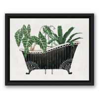 Bay Isle Home™ Plants in the Tub - Floater Frame Print on Canvas
