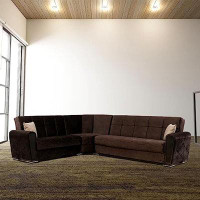 Hokku Designs Chelise 98'' Round Arm Modular Sofa