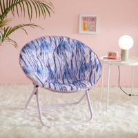 Wrought Studio Wrought Studio™ Faux Fur Printed Folding Saucer Chair