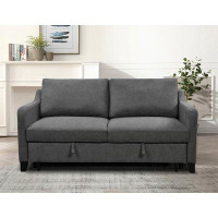 Latitude Run® Modern Fabric Loveseat Futon Sofa Couch W/Pullout Bed, Love Seat Lounge Sofa W/Reclining Backrest, Furnitu